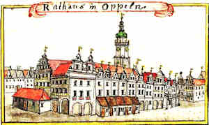 Rathaus in Oppeln - Ratusz, widok oglny